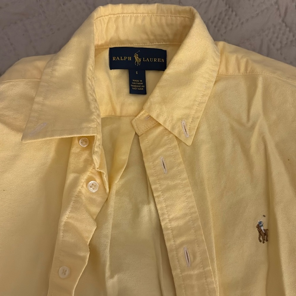 Ralph Lauren Size 6 Boys Yellow Dress Shirt